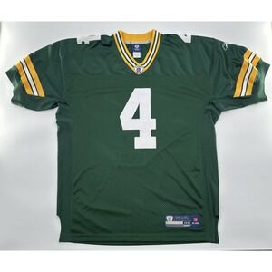 BRETT FAVRE NFL GREEN BAY PACKERS JERSEY Size 48 Reebok ONFIELD Team Issue Green